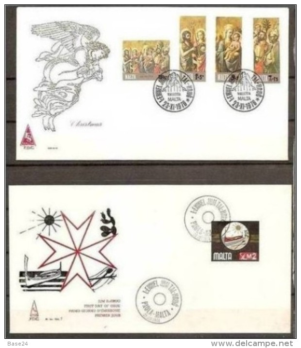 1976 Malta 4 SERIE SU 4 FDC: 519+524/26+529/32+533/36 - Malta