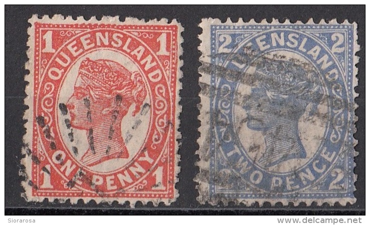 113 Queensland 1897-1900 Viaggiati Used - Used Stamps