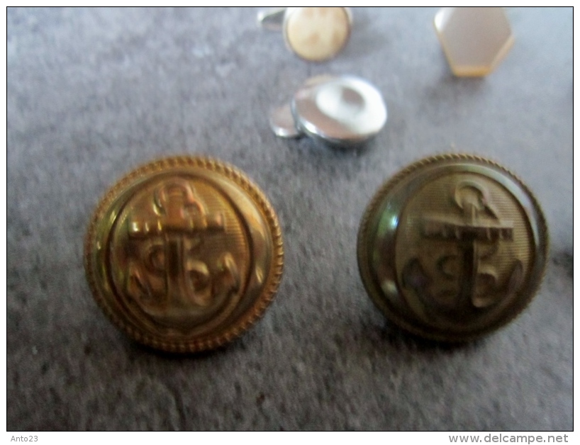 BOUTON MILITAIRE: MARINE / Bouton De Manchette Matelot - Buttons