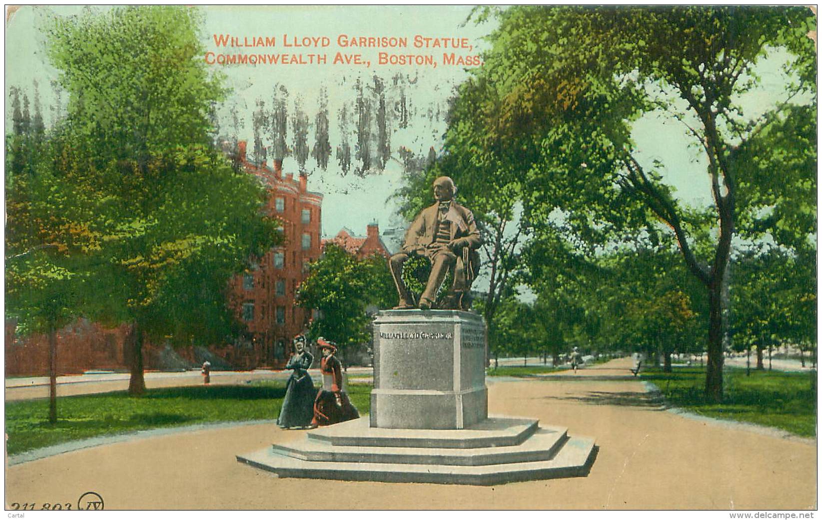 BOSTON - Commonwealth Ave - William Lloyd Garrison Statue - Boston