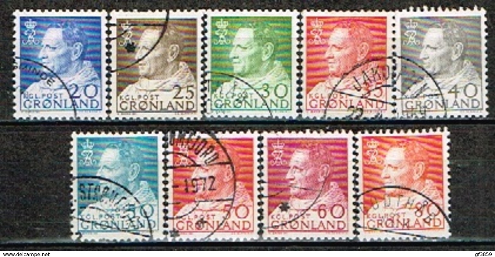 GROENLAND /Oblitérés/Used/1963/68 - Série Courante / Roi Fréderic IX - Used Stamps