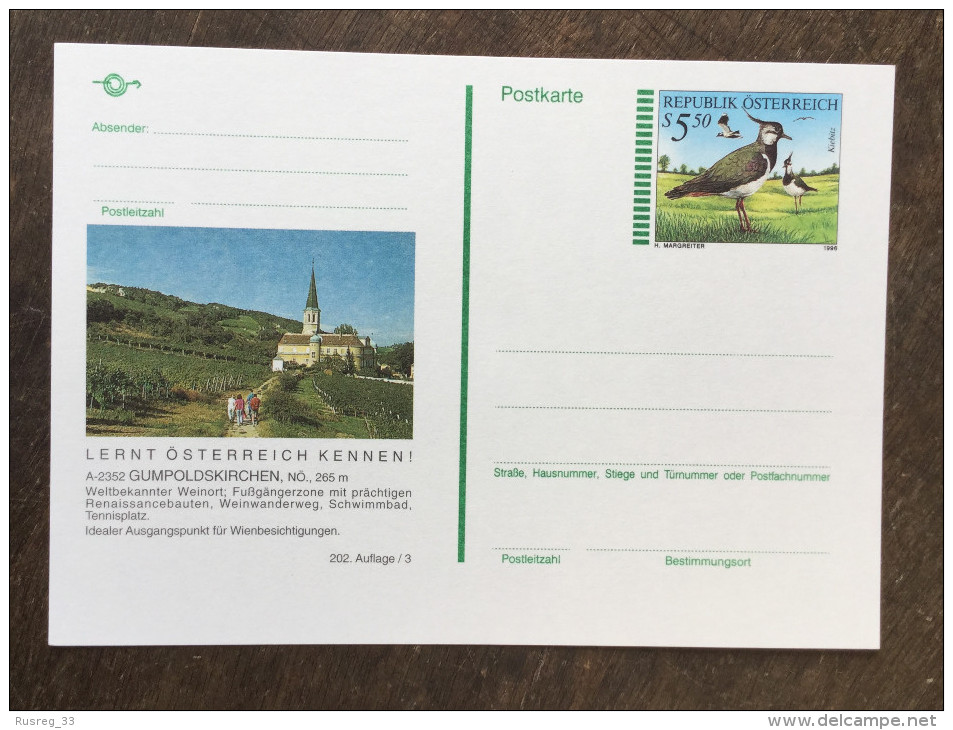 E23 Österreich Austria Autriche Ganzsache Stationary Entier Postal Mi. P 535II 202/3 Gumpoldskirchen Tennis Wein - Autres & Non Classés
