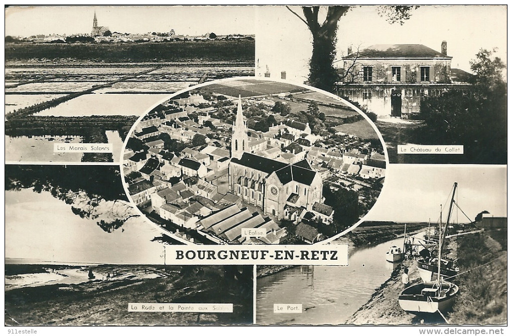 44 BOURNEUF EN RETZ - 5 Vues  De 1956 - Bourgneuf-en-Retz