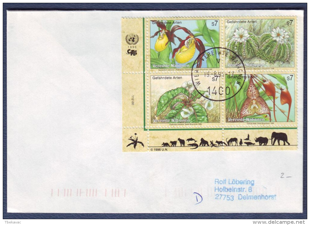 UN Wien 1996, FDC Cover "Endangered Species" W./special Postmark "Wien", Ref.bbzg - FDC