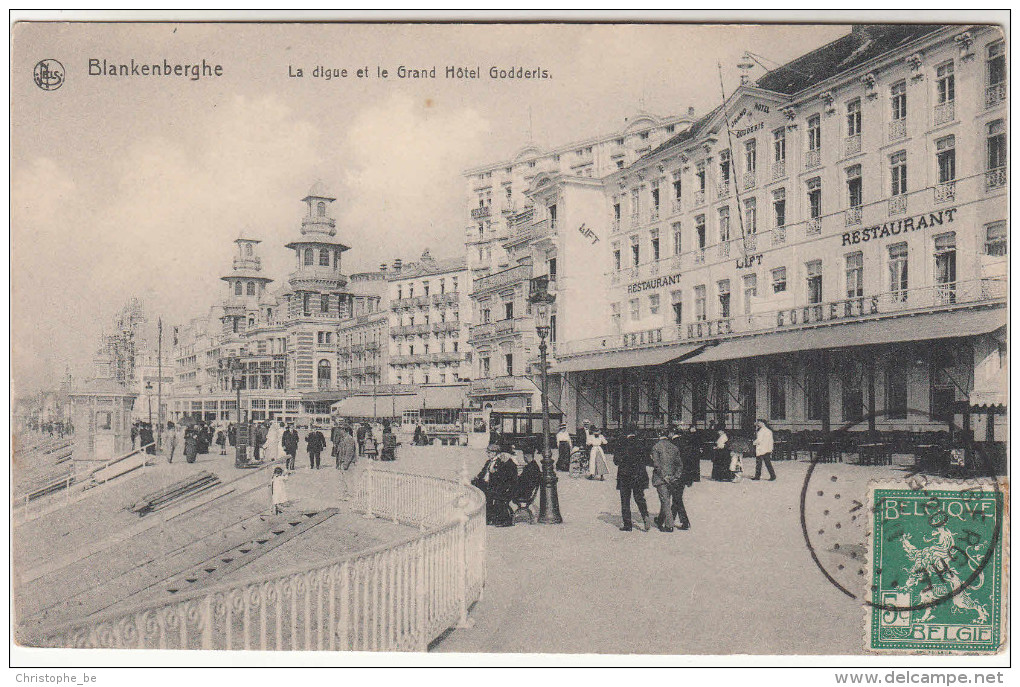 Blankenberghe, Blankenberge, La Digue Et Le Grand Hotel Godderis (pk29311) - Blankenberge