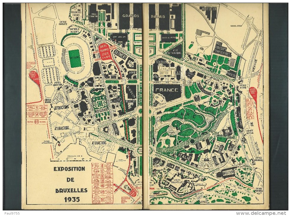 BELGIQUE BRUXELLES EXPO 1935  PLAN MOBILE DU RESEAU DES TRAMWAY RR - Europe