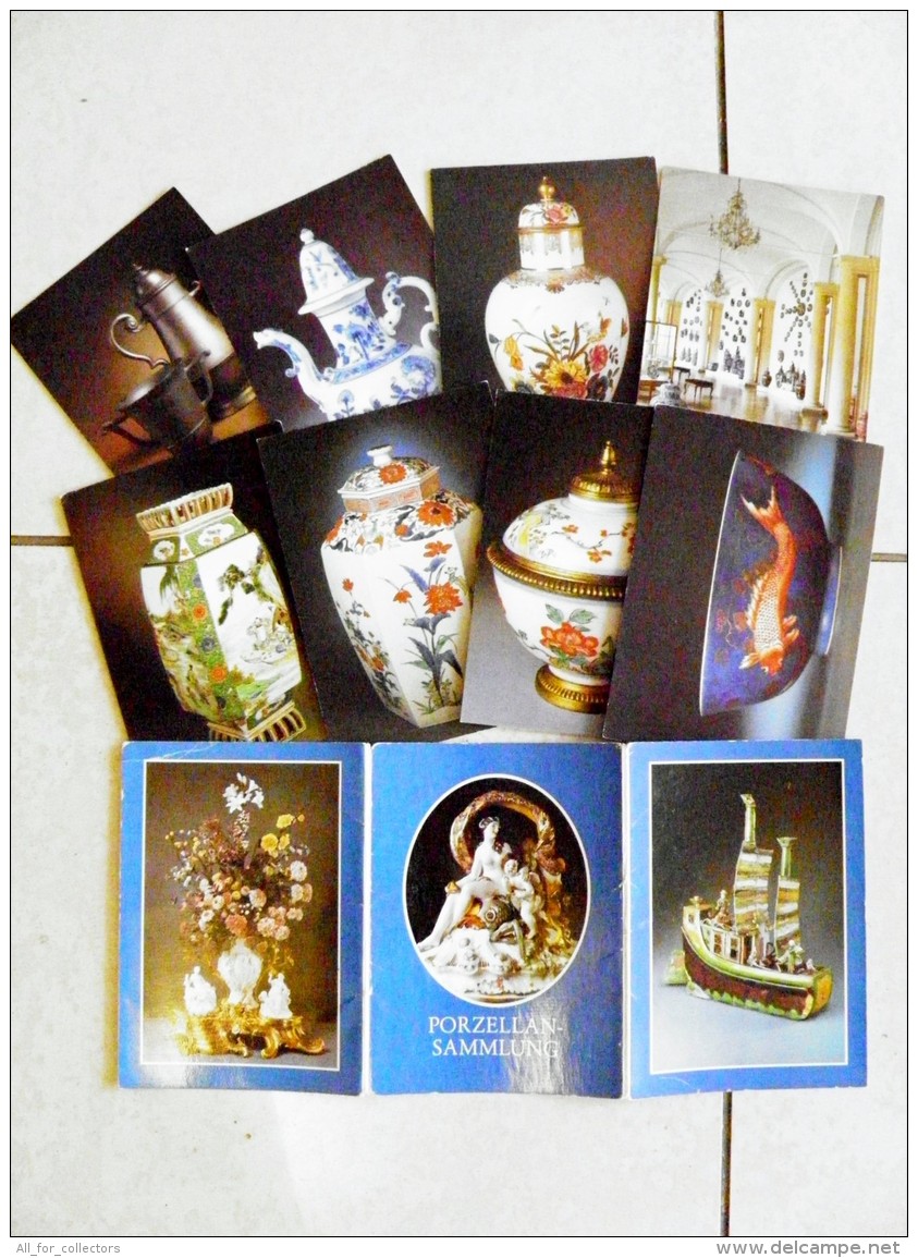 8 Post Cards In Folder From Germany DDR Porcelain Porzellan-sammlung - Porzellan