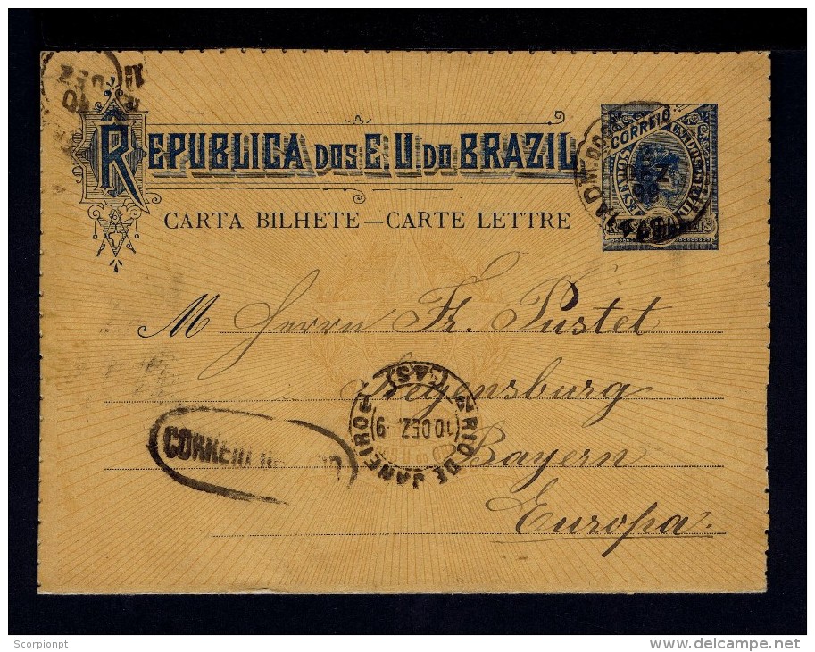 Brazil Entier Postal Stationery 1899 Porto Alegre Casa De La Moneda Coin Building Sp3925 - Postal Stationery