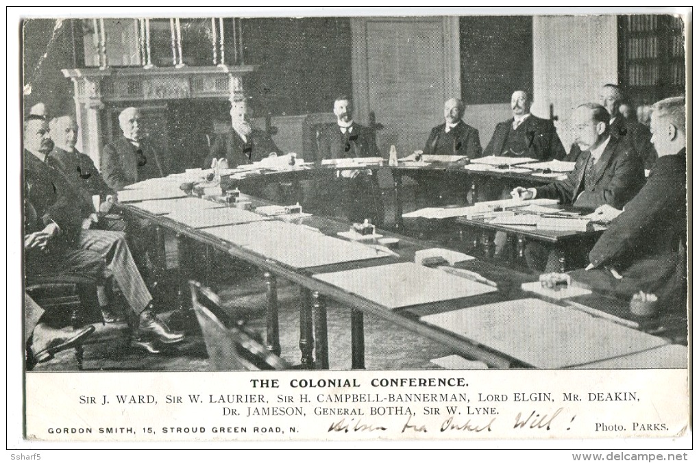 POLITICAL The Colonial Conference 1907 Sir J.Ward Sir W. Laurier Sir Campbell-Bannerman Lord Elgin Mr. Deakin Gen Botha - Sonstige & Ohne Zuordnung