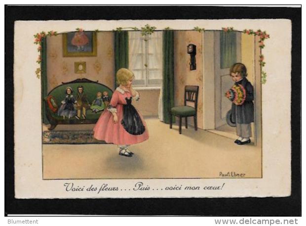 CPA Illustrateur Pauli EBNER Enfants Art Nouveau écrite N° 1019 - Ebner, Pauli