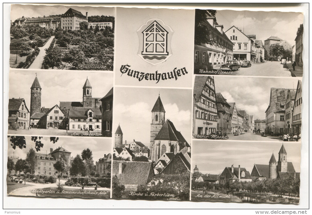 GUNZENHAUSEN - Germany,  Mosaic Postcard - Gunzenhausen