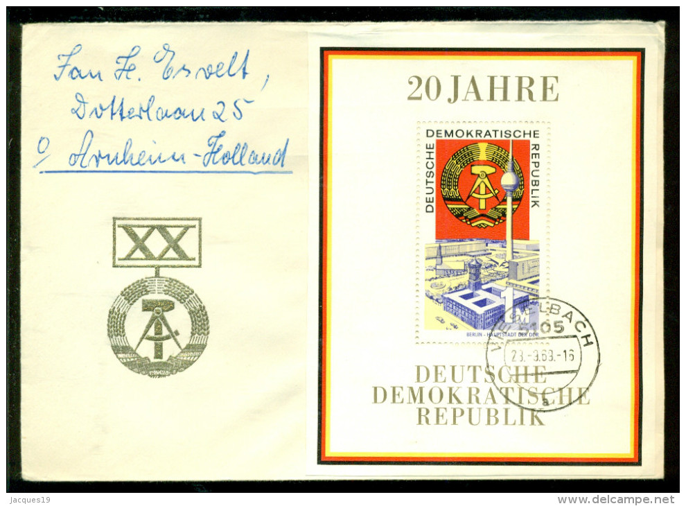 DDR 1969 Ersttagsbrief 20 Jahre DDR Mi Block 28 - Sonstige & Ohne Zuordnung