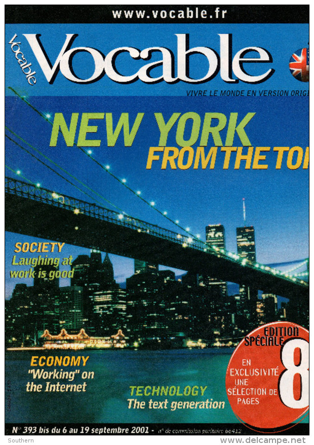 Vocable - N° 393 Bis - 2001- New York From The Top - TBE - Autres & Non Classés