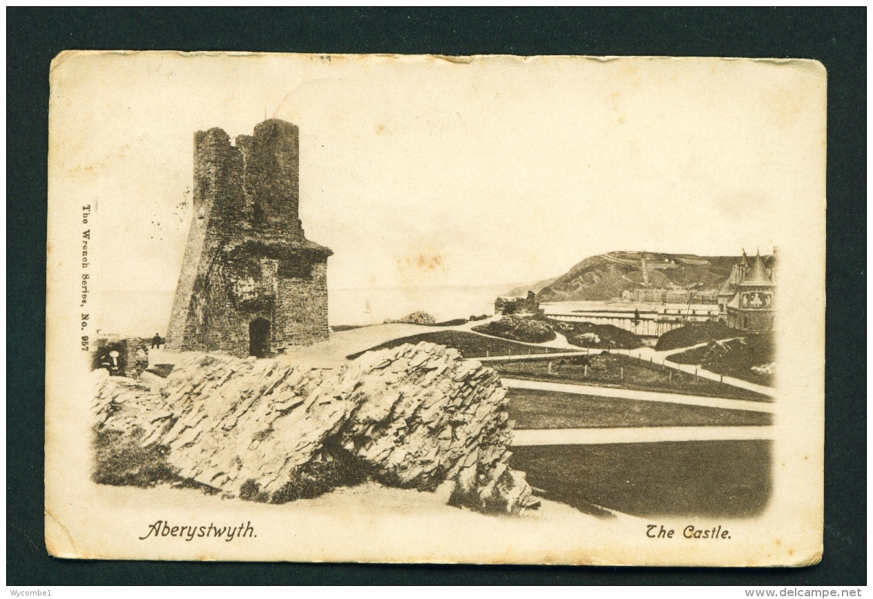 WALES  -  Aberystwyth  The Castle  Used Vintage Postcard As Scans - Cardiganshire