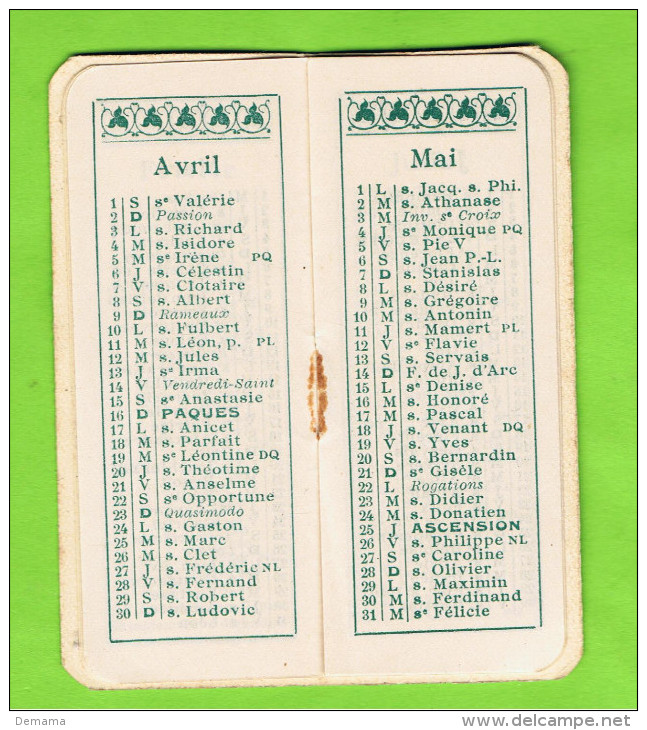 Kleine Kalender, 1922, Offert Par Les Grandes Galeries Belges 62, Avenue De Keyser Anvers - Petit Format : 1921-40