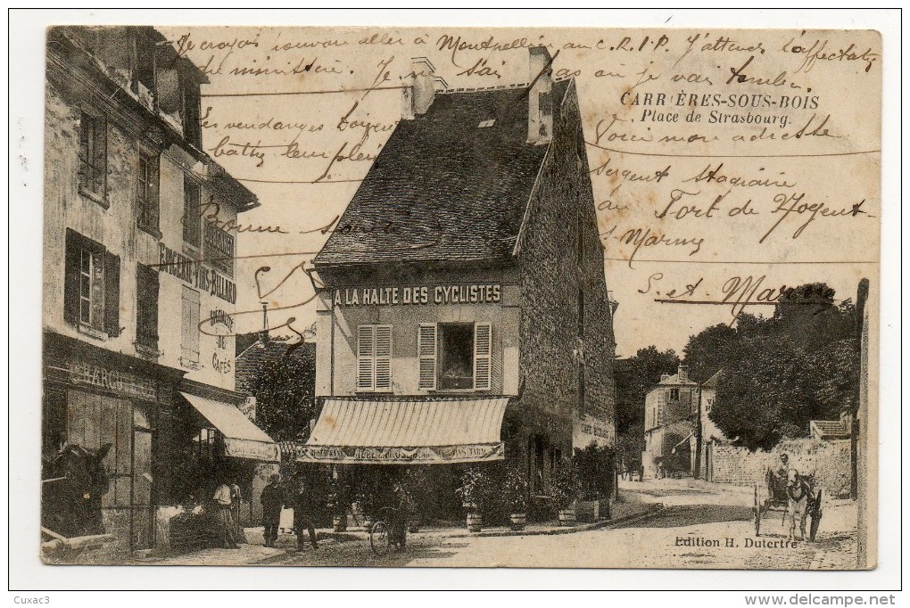 76 - Carrières-sous-bois -place De Strasbourg A La Halte Des Cyclistes - Sonstige & Ohne Zuordnung