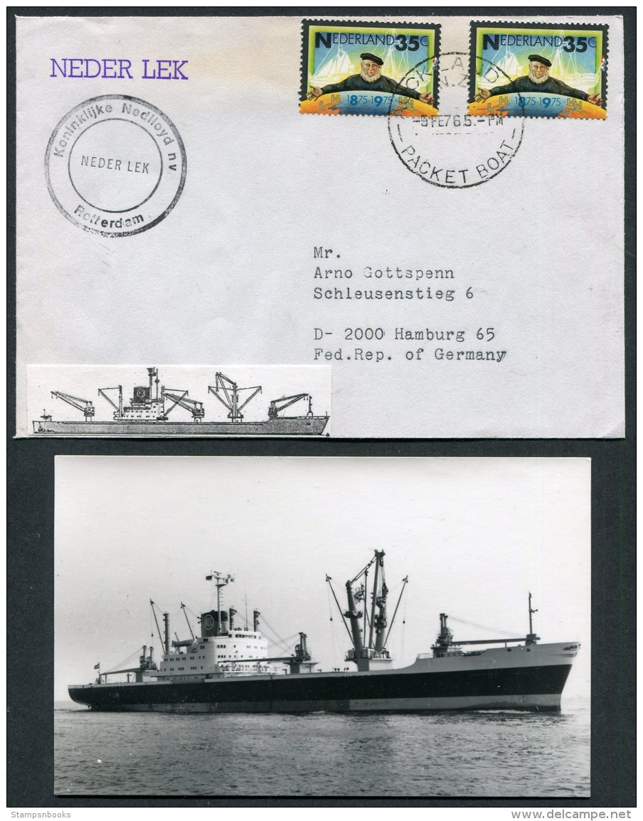 1965 Auckland Packet Boat NZ Netherlands Ship Cover (+ Photo) Rotterdam NEDER LEK - Covers & Documents
