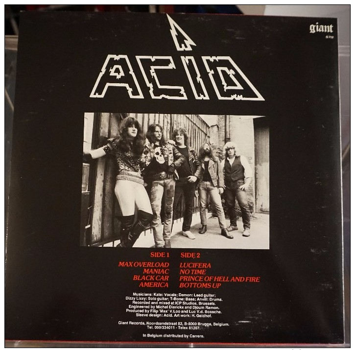 ACID - 33 LP Giant G712 - MANIAC - 1983 - NM/NM - Hard Rock & Metal