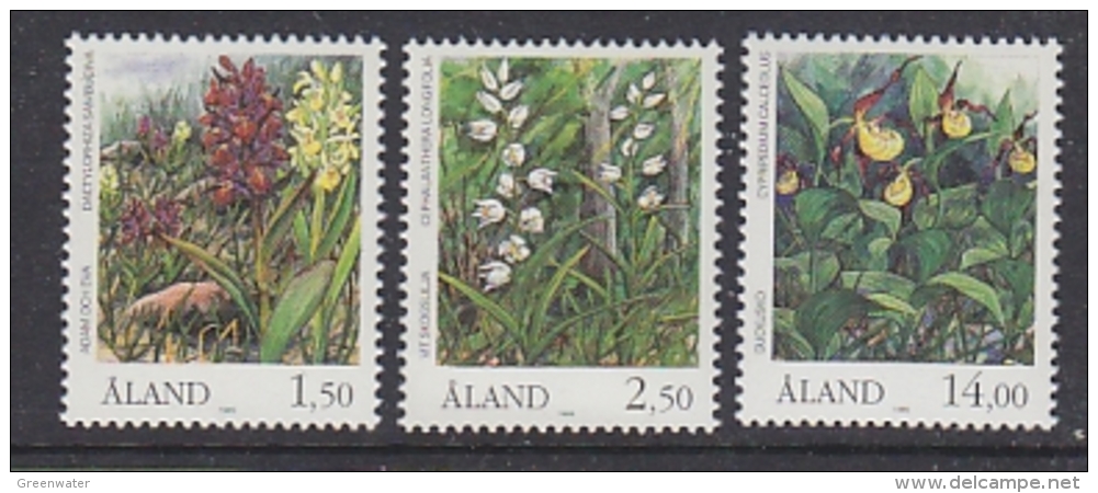 Aland 1989 Flowers 3v ** Mnh (29132) - Aland