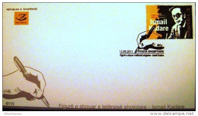 Albania Stamps 2011. A DISTINGUISHED FIGURE OF ALBANIAN LITERATURE ISMAIL KADARE - FDC Set MNH - Albania