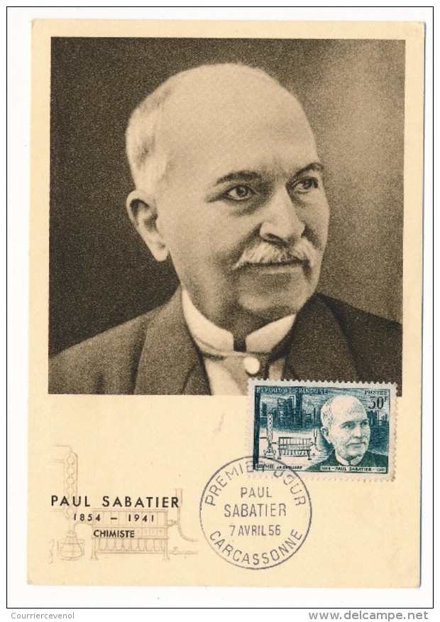 FRANCE => Carte Maximum => Paul Sabatier (Chimiste) - 7 Avril 1956 - 1950-1959