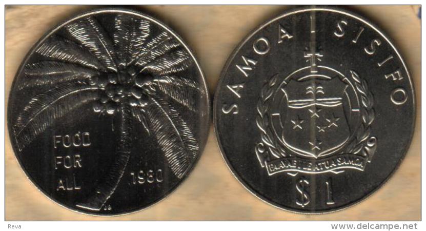 SAMOA $10 TALA  EMBLEM FRONT FAO PALM TREE FRUIT BACK 1980 AG SILVER PROOF KM? READ DESCRIPTION CAREFULLY !!! - Samoa