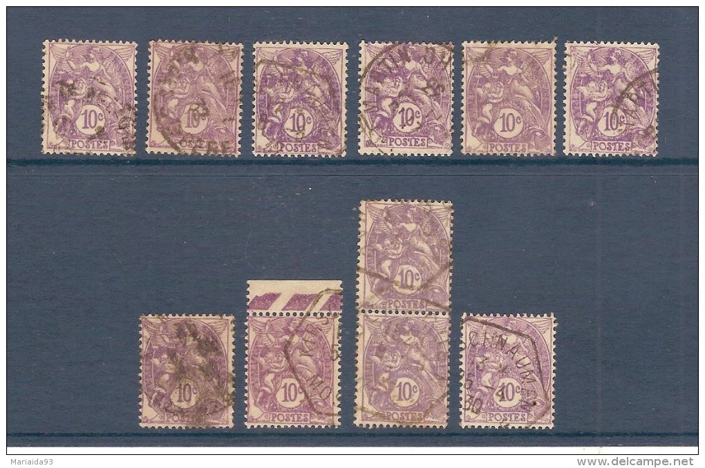 FRANCE - LOT DE TIMBRES OBLITERES - BLANC - N° 233 - 1900-29 Blanc