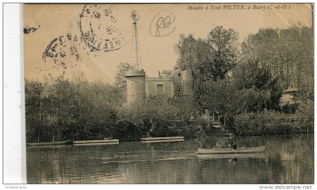 CPA 95  MOULIN A VENT PILTER A BUTRY 1906 - Butry