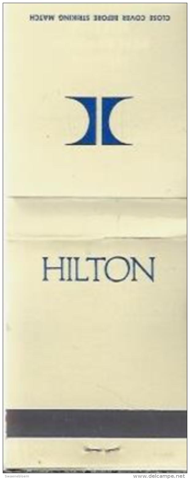 Lucifermapje - Hilton. Hilton Reservation Service. Matchbox, Matches, 3 Scans - Luciferdozen