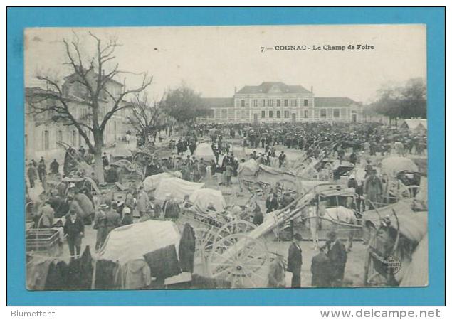 CPA 7 - Marché Aux Bestiaux Maquignons - Le Champ De Foire COGNAC 16 - Cognac