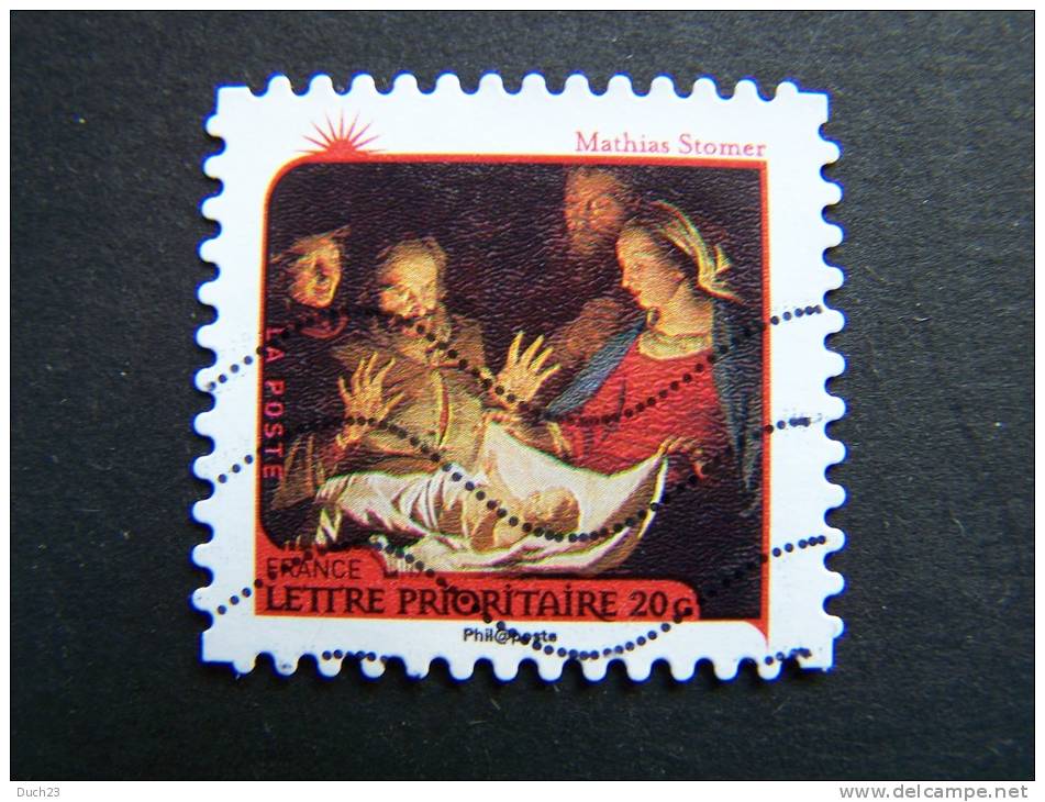 FRANCE OBLITERE ANNEE 2011 N° 622 MEILLEURS VOEUX SERIE NATIVITES MATHIAS STOMER AUTOCOLLANT ADHESIF - Used Stamps