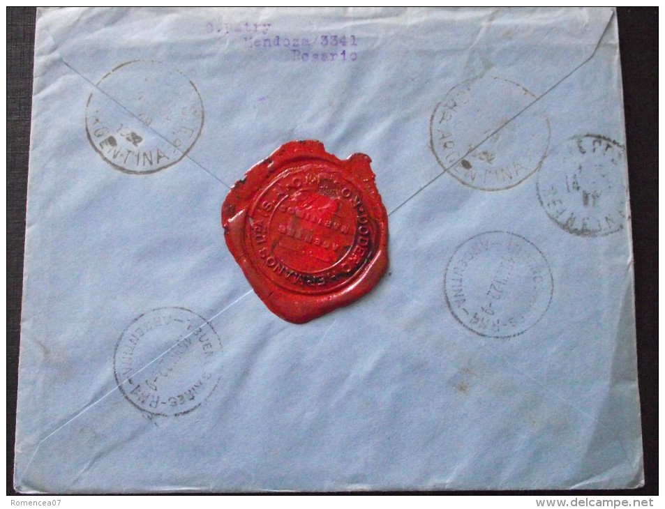 ROSARIO (Argentine) - Enveloppe Timbrée - Vers La FRANCE- CACHET De CIRE - Cachet Postal - A Voir ! - Used Stamps