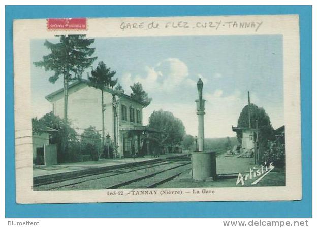 CPSM 465-12 - Chemin De Fer Gare De FLEZ-CUZY-TANNAY 58 - Tannay