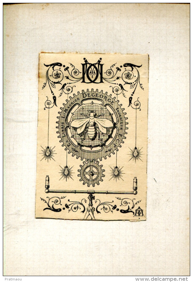 GRLT3 Ex Libris L.Maurice Degeorge Ingénieur E.C.P - Ex-libris