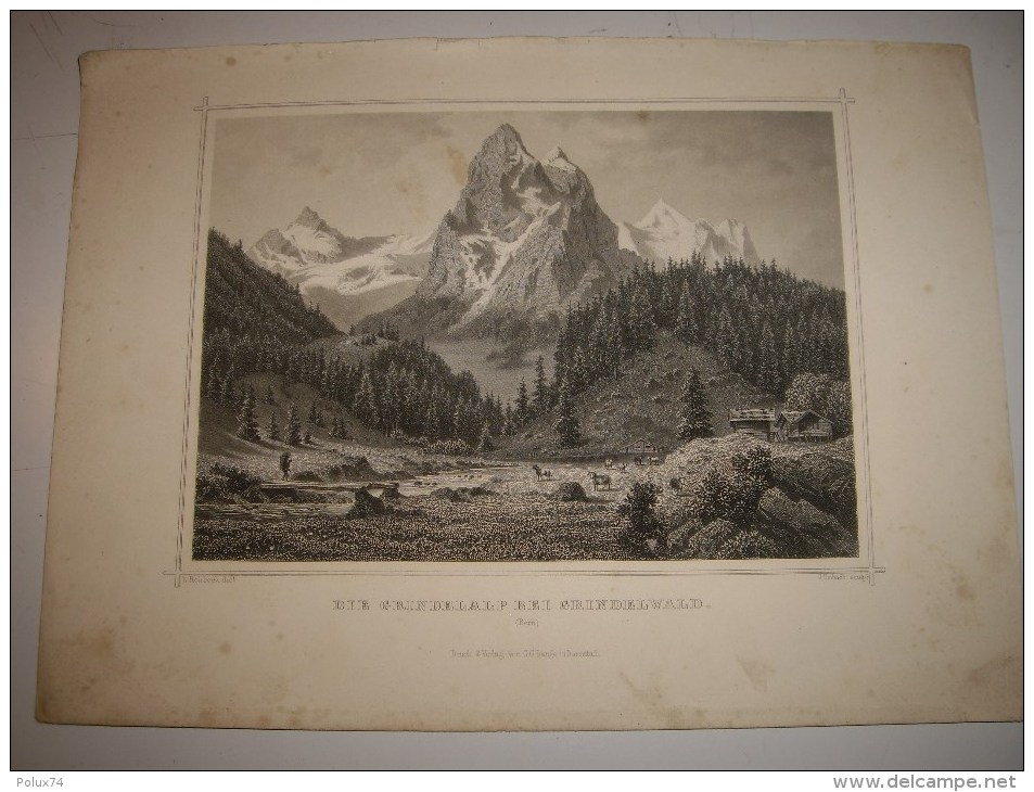 SUISSE Paysage BERN -GRAVURE OU LITHOGRAPHIE ! - Lithographies