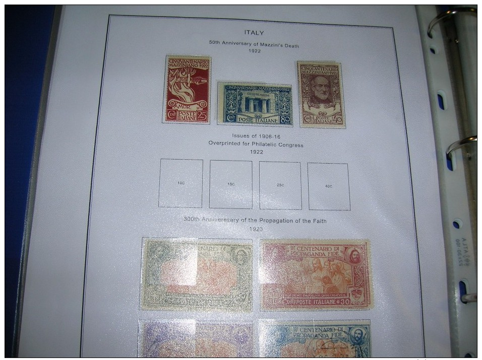 Italia Regno Good Collection 1862/1945 P.O.Stamps in Scott.Album See Report and scans