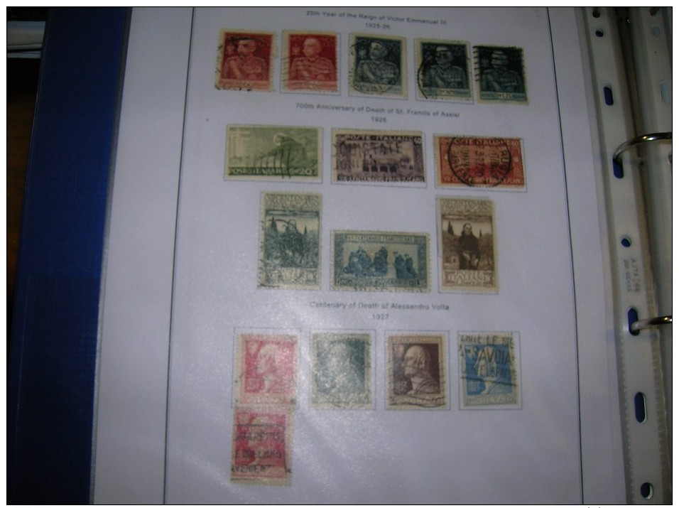 Italia Regno Good Collection 1862/1945 P.O.Stamps in Scott.Album See Report and scans