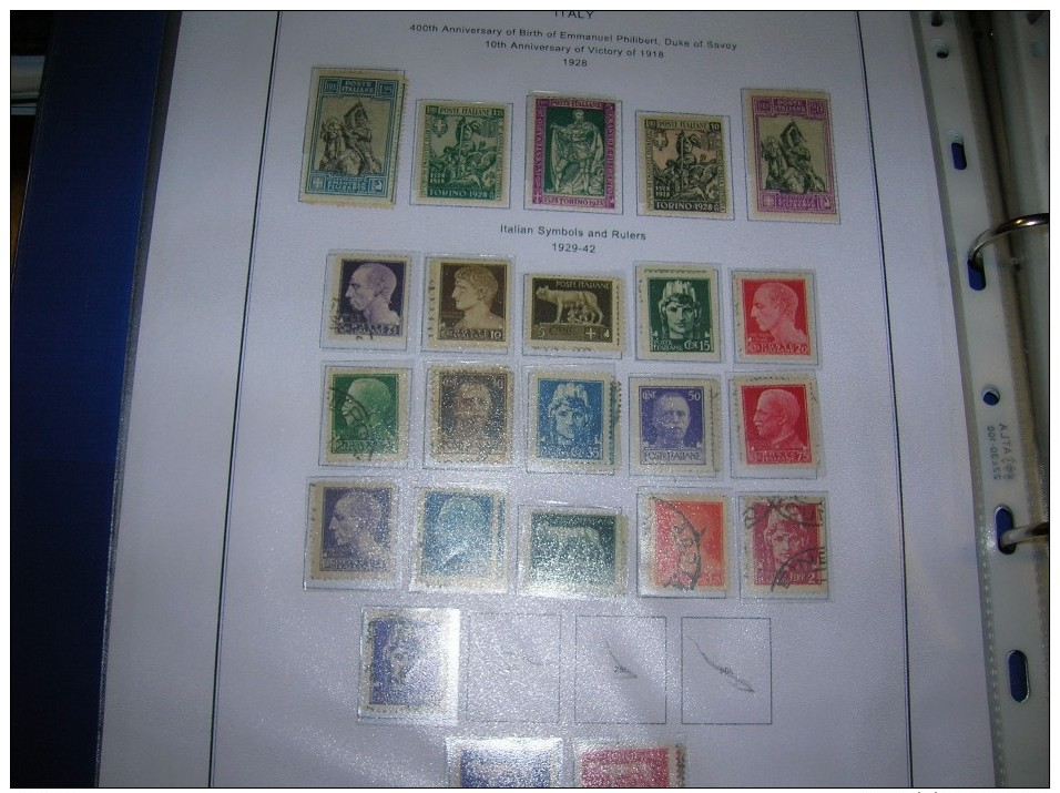 Italia Regno Good Collection 1862/1945 P.O.Stamps in Scott.Album See Report and scans