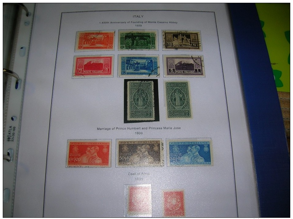 Italia Regno Good Collection 1862/1945 P.O.Stamps in Scott.Album See Report and scans