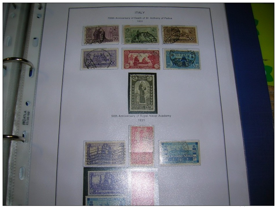 Italia Regno Good Collection 1862/1945 P.O.Stamps in Scott.Album See Report and scans