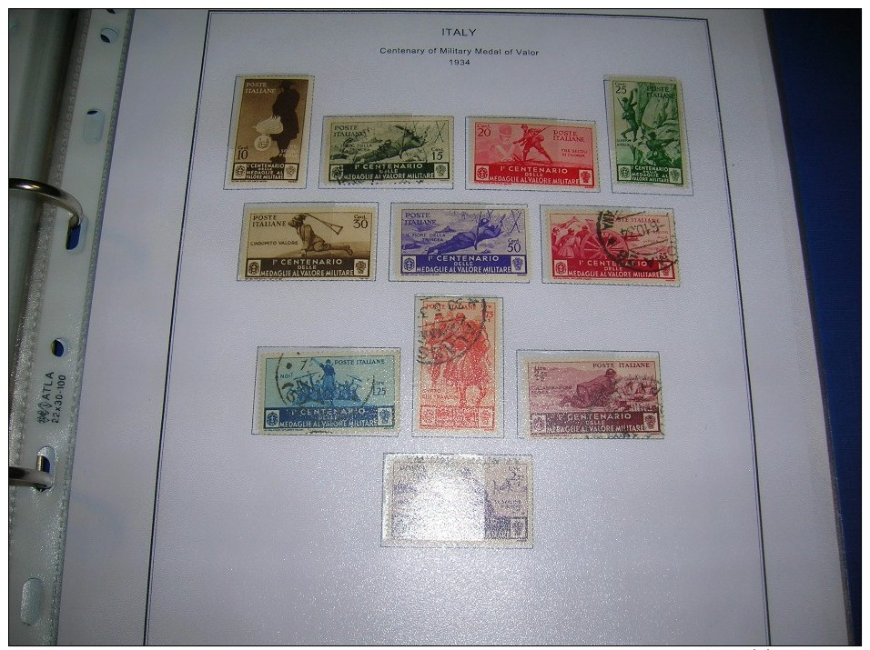 Italia Regno Good Collection 1862/1945 P.O.Stamps in Scott.Album See Report and scans