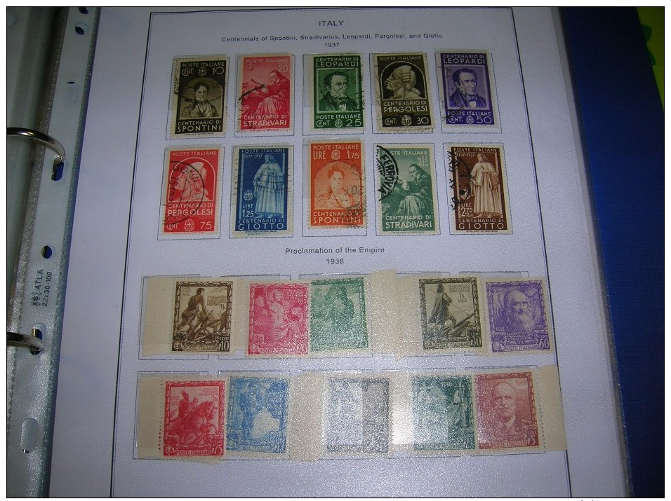 Italia Regno Good Collection 1862/1945 P.O.Stamps in Scott.Album See Report and scans