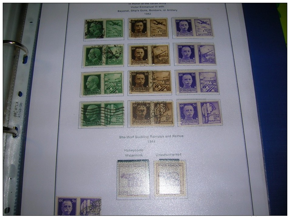 Italia Regno Good Collection 1862/1945 P.O.Stamps in Scott.Album See Report and scans