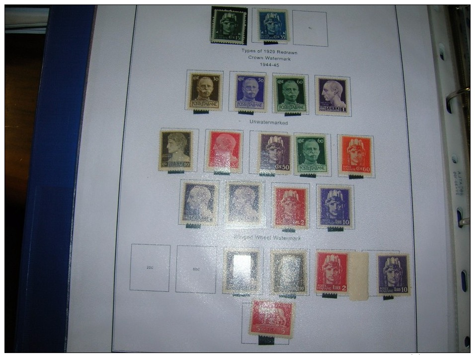 Italia Regno Good Collection 1862/1945 P.O.Stamps in Scott.Album See Report and scans