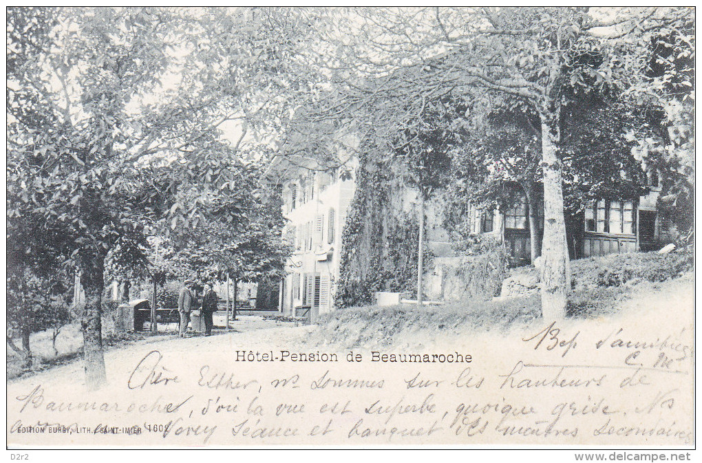 BEAUMAROCHE - HOTEL -PENSION - ANIMEE - DOS UNIQUE - 22.09.1901 ( S LE TIMBRE) - TB - Roche