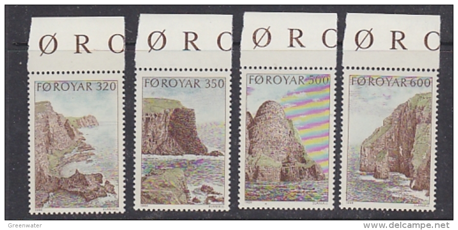 Faroe Islands 1989 Cliffs Of Suduroy 4v (+margin) ** Mnh (29136A) - Faeroër