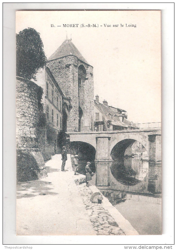 CPA MORET SUR LOING -Vue Sur Le Loing (Enfants Pêchant à La Ligne) Unused FISHING - Moret Sur Loing