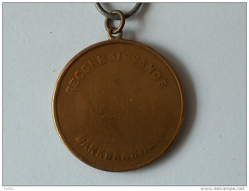 MEDAILLE MEDALS SM ALBERT ROI DES BELGES RECONNAISSANCE DANKBAARHEID - Belgique