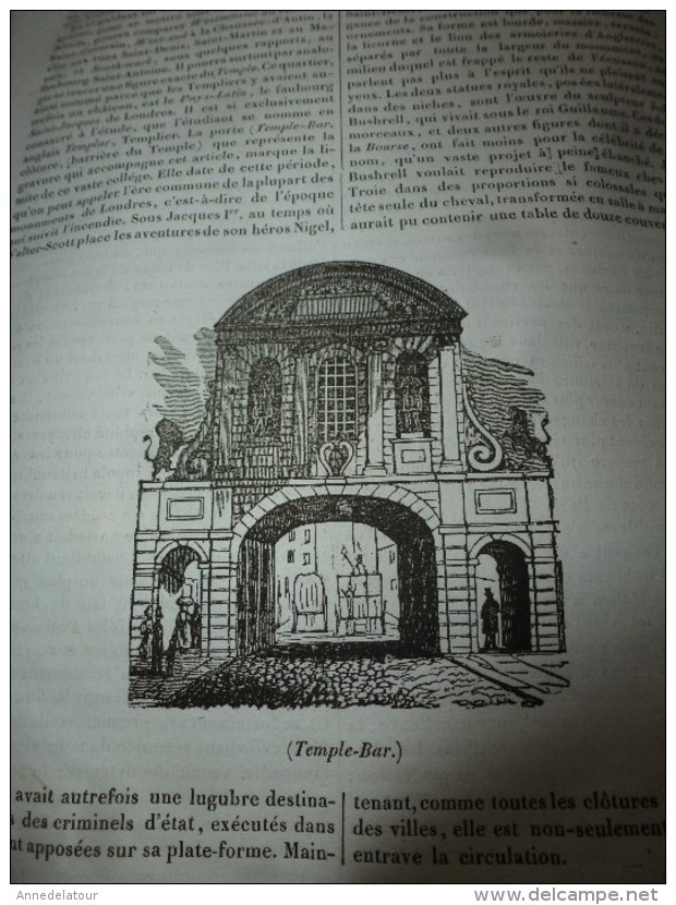 1834 LM :Le CERF Et La BICHE; Temple-Bar (London);Saint-Germain-l'Auxerrois;La Rhinoplastique (nez);GRAND-DUC (oiseau) - Non Classés