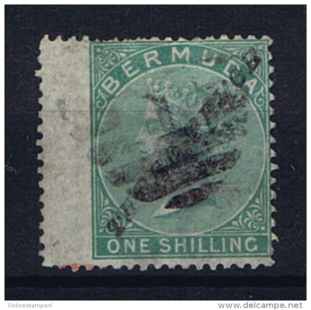 BERMUDA: SG 13b  /13 B  Mi Nr 7 3d On 1 Sh Green "P"P Same As "R" Used Wide Margins - Bermuda